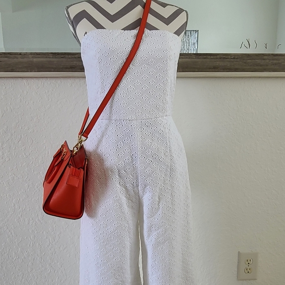 Retail $289 Club Monaco white jumpsuit str… - Picture 9 of 14